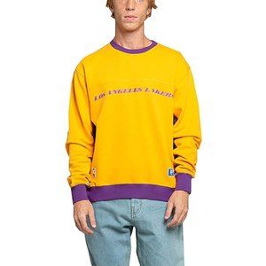 Fairplay Los Angeles Lakers Long Sleeve Crew Pullover Mens Size XL Yellow Purple